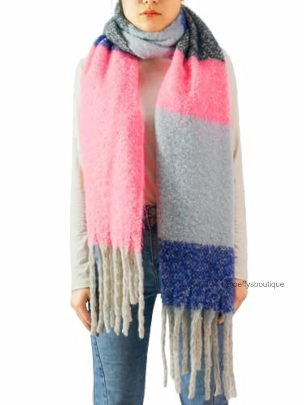 Warm Winter Scarf Women Long Shawl Thick Blanket Scarf Plaid